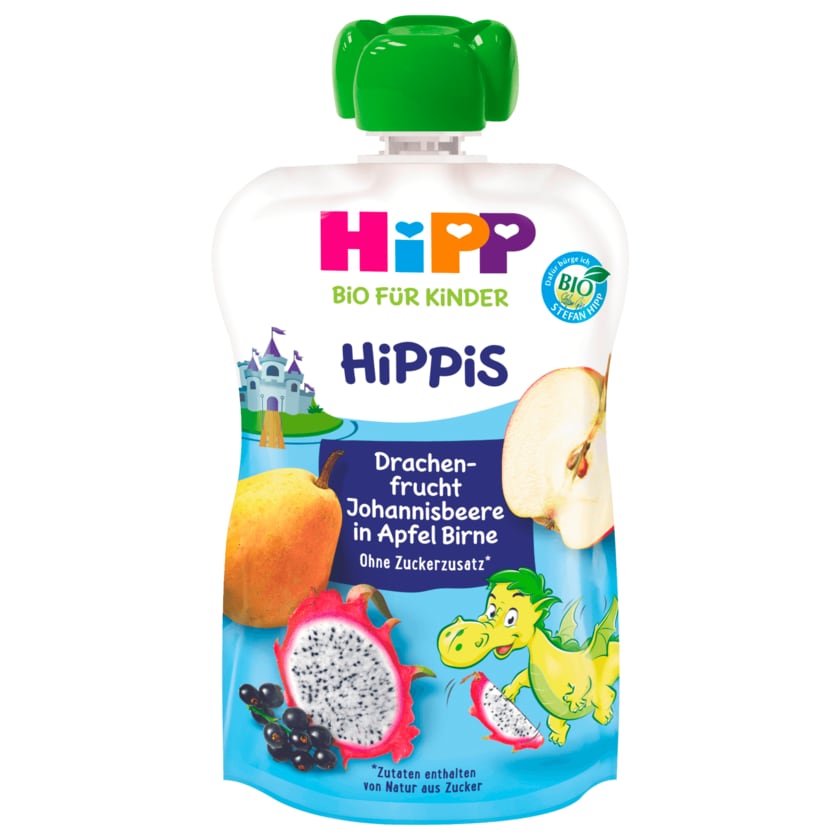 Hipp Hippis Bio Drachenfrucht-Johannisbeere in Apfel-Birne 100g